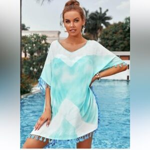 Aqua Seaside Starlet Tie-dye Tunic